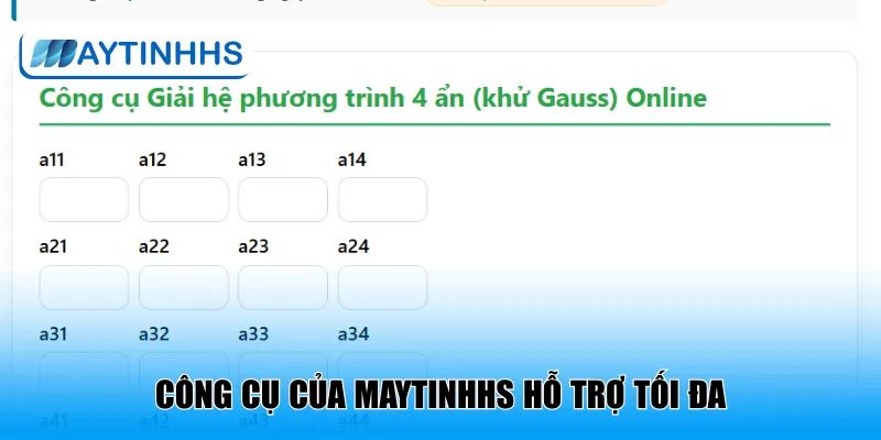 Công cụ của MaytinhHS hỗ trợ tối đa
