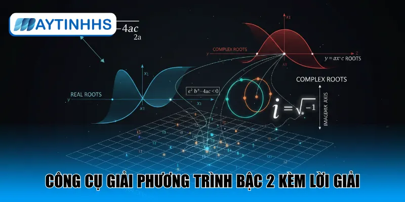Công cụ giải phương trình bậc 2 kèm lời giải