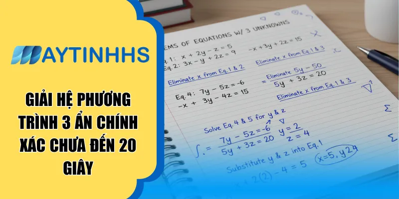 Giải hệ phương trình 3 ẩn