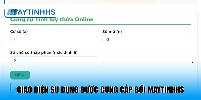 Giao diện sử dụng được cung cấp bởi MaytinhHS