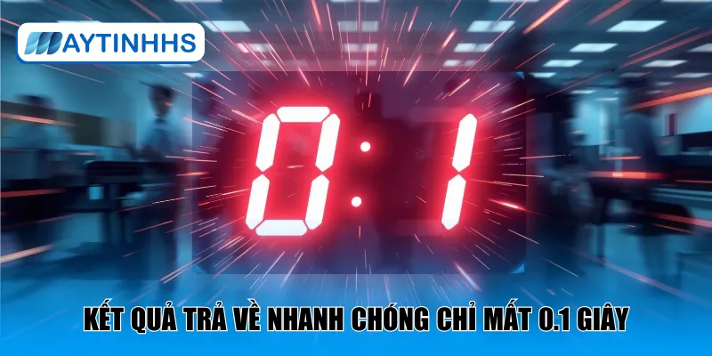 Kết quả trả về nhanh chóng chỉ mất 0.1 giây