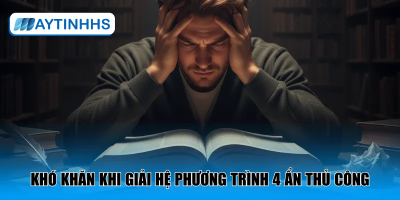 Khó khăn khi giải hệ phương trình 4 ẩn thủ công