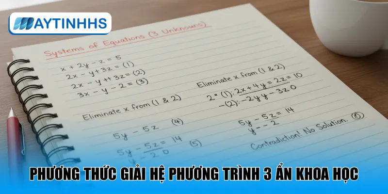 Phương thức giải hệ phương trình 3 ẩn khoa học