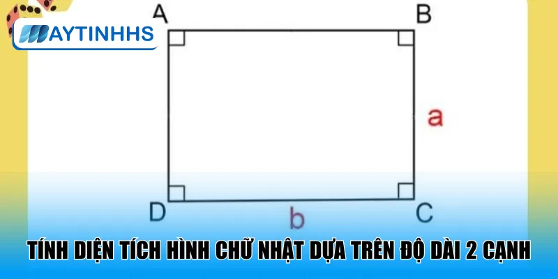 Tính diện tích hình chữ nhật dựa trên độ dài 2 cạnh