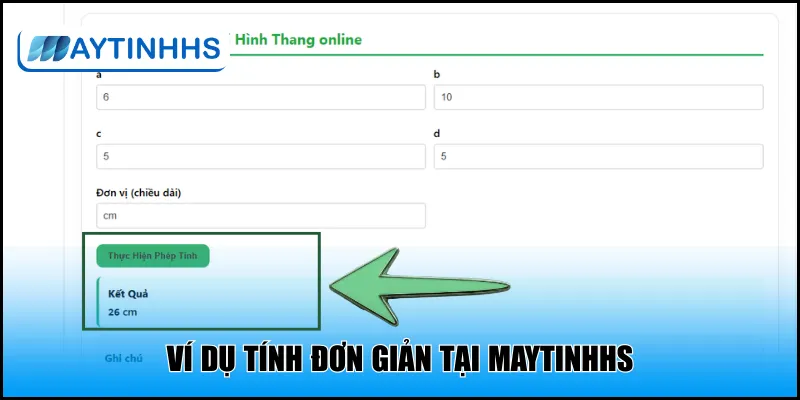 Ví dụ tính đơn giản tại Maytinhhs