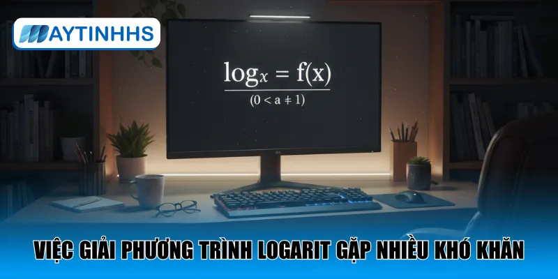 Việc giải phương trình logarit gặp nhiều khó khăn